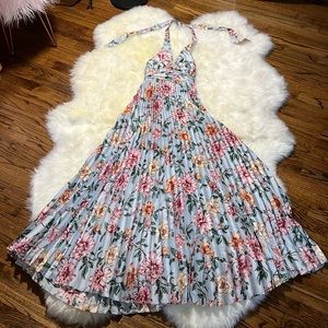 Floral formal halter dress